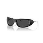 DIESEL MOD. DL 3001 unisex sunglasses with black frame and dark lenses, side view.