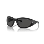 DIESEL MOD. DL 3002 unisex sunglasses, black acetate frame, side view.