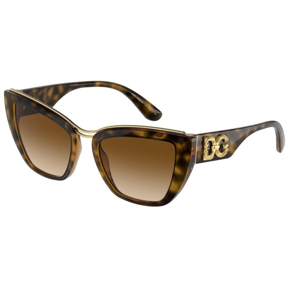 DOLCE & GABBANA MOD. DEVOTION DG 6144 sunglasses for ladies featuring elegant tortoise shell design and gold accents.