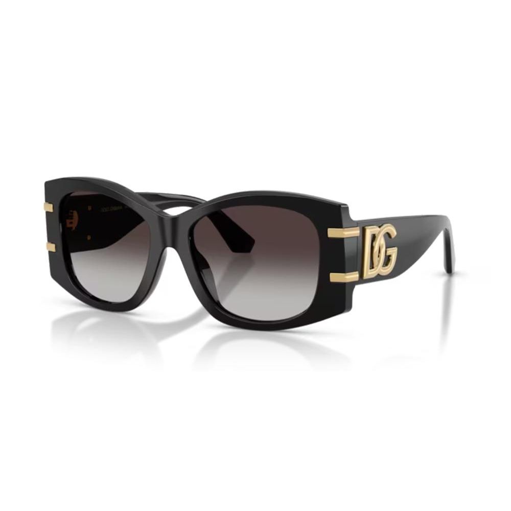 DOLCE & GABBANA MOD. DG 4501 sunglasses for women, acetate material, luxury eyewear with black frame and gradient lenses for ladies.