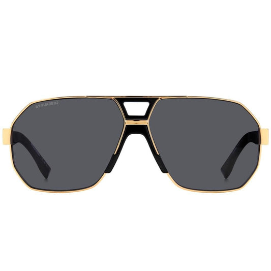 DSQUARED2 MOD. D2 0028_S gent's metal sunglasses with black lenses, elegant design for men.
