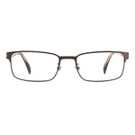 Front view of David Beckham Brown Metal Frames with 55/19/145 mm dimensions, showcasing stylish eyewear design.