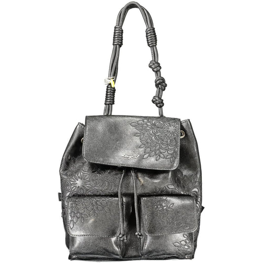 Desigual Black Polyurethane Women's Mini Backpack 1728,67403481248,Backpacks - Bags,Bags,Black,Desigual,New with tags,Women