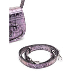 Purple embossed crocodile leather detail of Diesel 1DR Tote Bag with detachable shoulder strap.