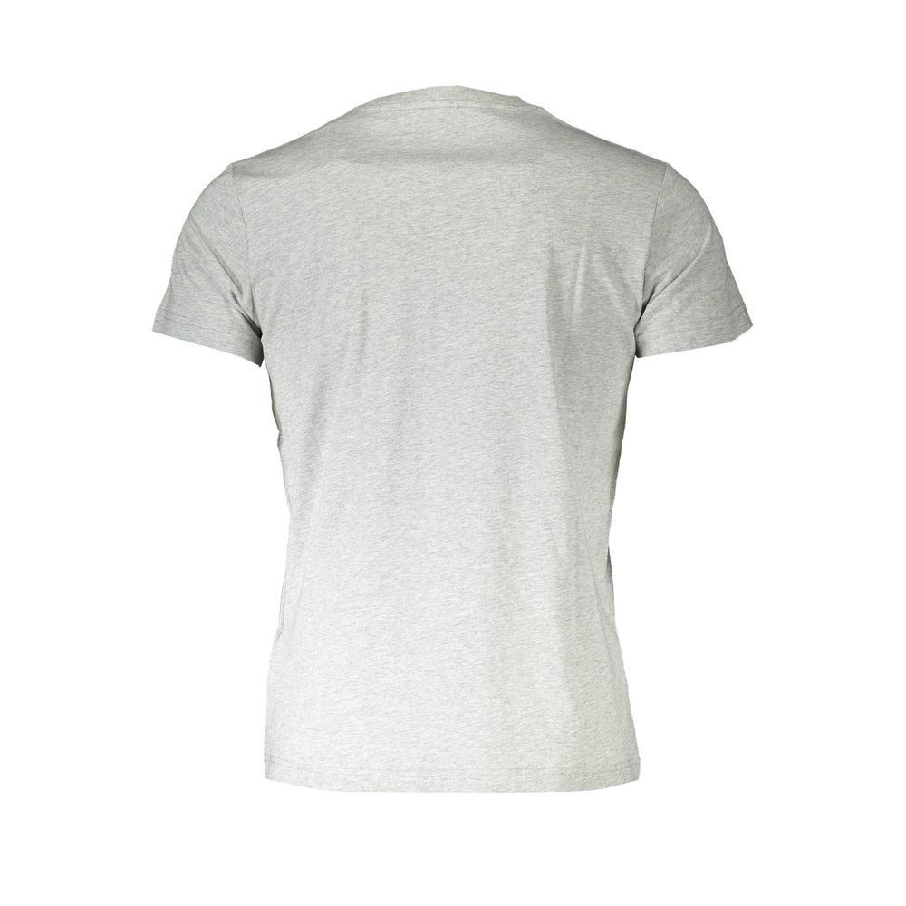Back view of Diesel Brown Cotton Men T-Shirt featuring crew neck and short sleeves in grey.