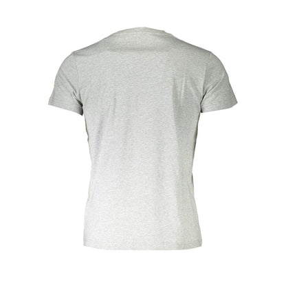 Back view of Diesel Brown Cotton Men T-Shirt featuring crew neck and short sleeves in grey.