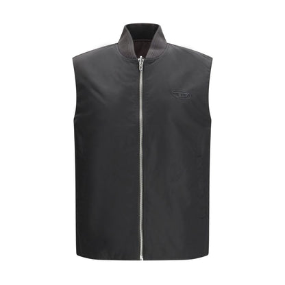 Diesel Brown Polyamide Sleveless Jacket 1728,72470364320,Brown,Clothing,Diesel,IT46 | S,IT48 | M,IT50 | L,Jackets & Coats - Clothing,Men,New with tags,Sleveless Jacket - Jackets & Coats - Clothing