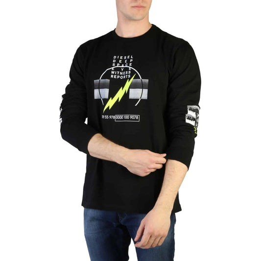 Diesel Sweaters All Year,Black,Category-Clothing,Clothing,Cotton,Diesel,Gender-Men,Men,Men > Clothing,Men > Clothing > Topwear,Subcategory-Sweaters,Subcategory-Sweatshirts,Subcategory-Tops,sweater,Sweaters,Sweaters - Men - Clothing,T_JUST_J3_00S4EG_0GATD_