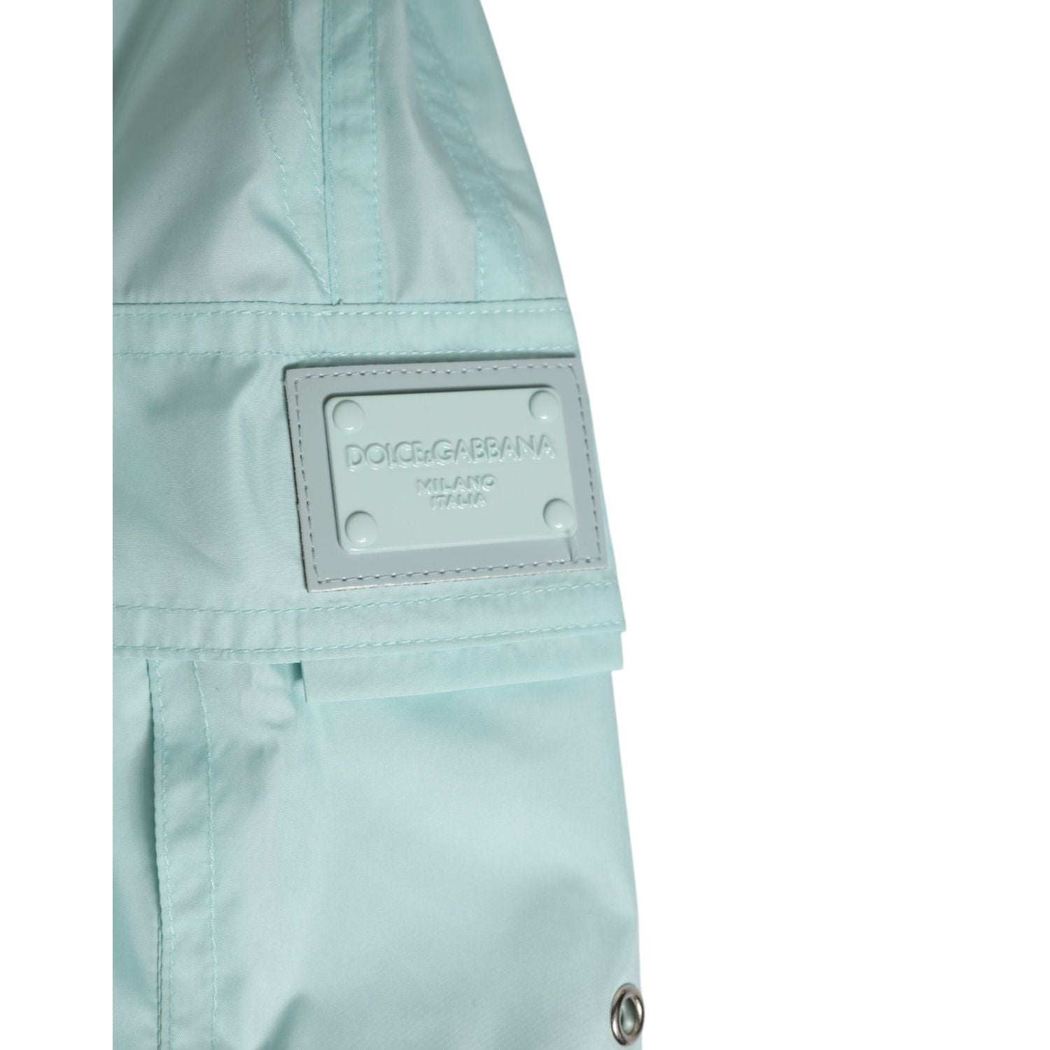 Dolce & Gabbana Aqua Blue Polyester Beachwear Men Shorts Swimwear