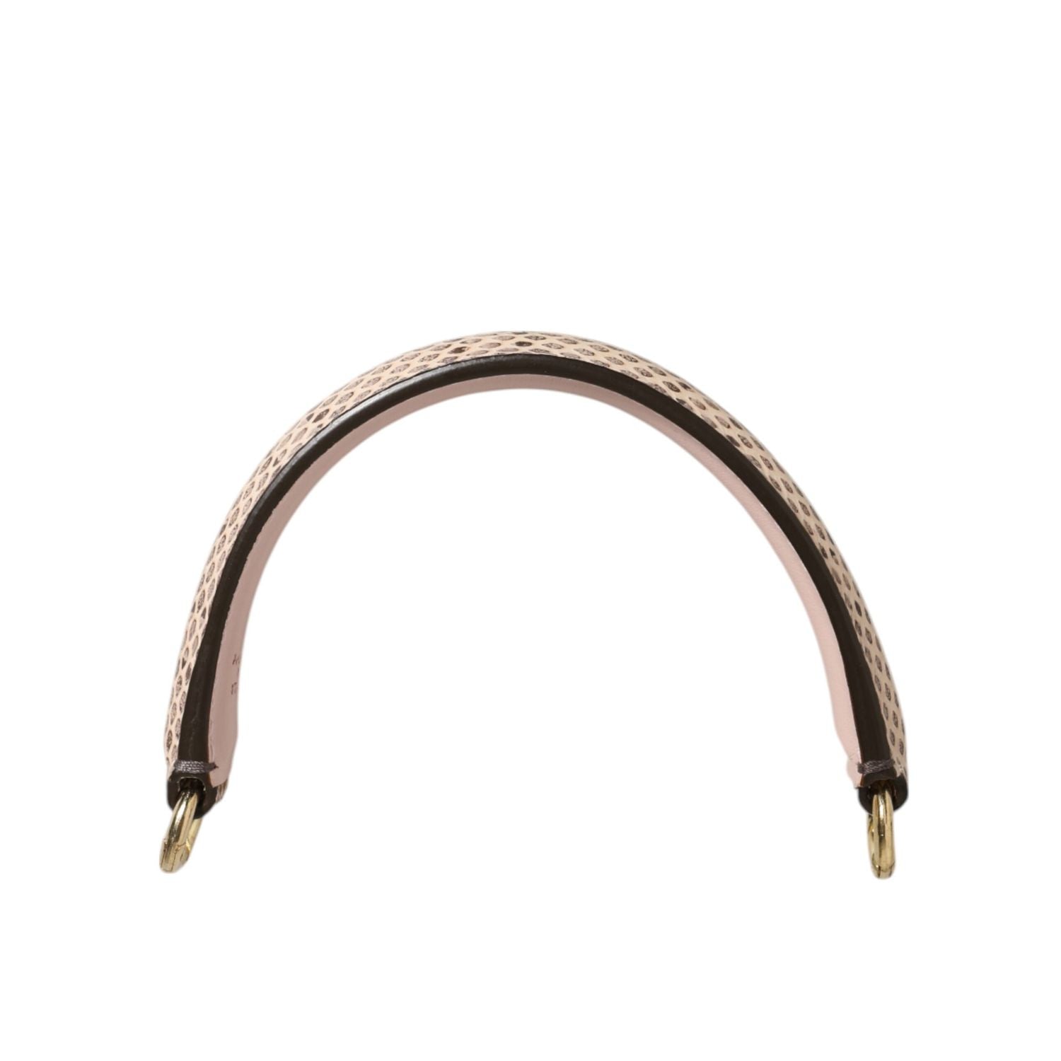 Dolce & Gabbana Beige Brown Snakeskin Leather Gold Ring Shoulder Strap