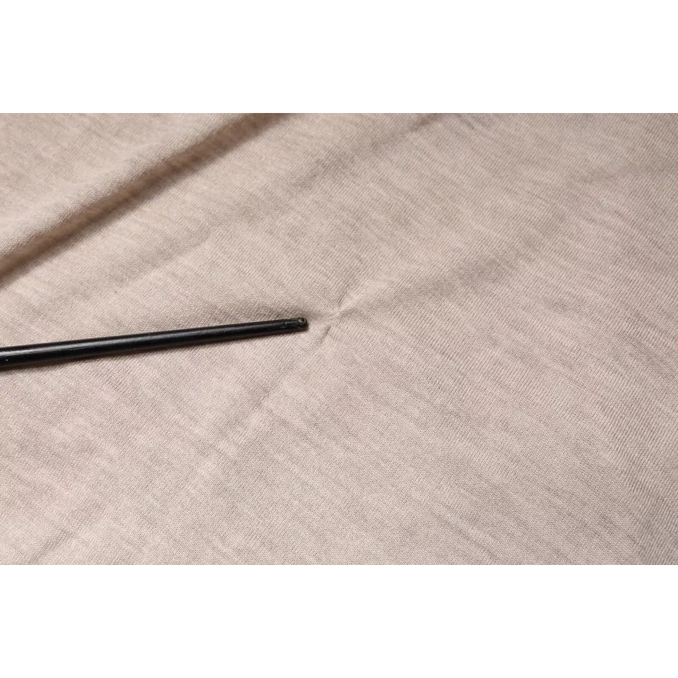 Dolce & Gabbana Beige Cashmere Knit Collared Pullover Sweater