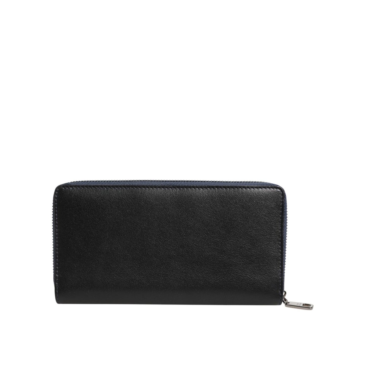 Dolce & Gabbana Black Blue Exotic Leather Men Continental Clutch Wallet with zip-around design
