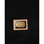 Dolce & Gabbana Black Cotton Leopard Collar Polo T-shirt with logo patch detail
