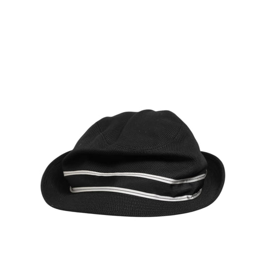 Dolce & Gabbana Black Cotton Polka Dot Lining Fedora Men Hat Dolce & Gabbana