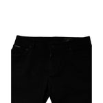 Dolce & Gabbana Black Cotton Skinny Jeans Men Trouser Pants with classic five-pocket styling and signature logo details.