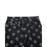 Dolce & Gabbana Black DG Monogram Cotton Skinny Denim Jeans with iconic monogram, crafted for a modern luxury look.