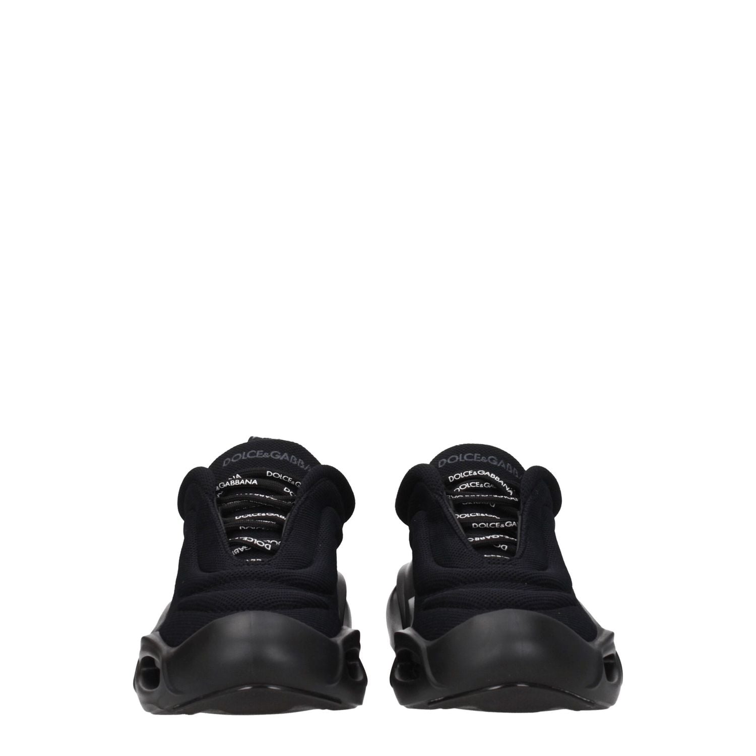 Dolce & Gabbana Black Fabric Chunky Sneakers