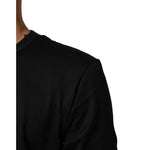 Dolce & Gabbana Black Goodluck 2021 Cotton Crew Neck T-shirt, premium cotton material, partial view of crew neck with black fabric.
