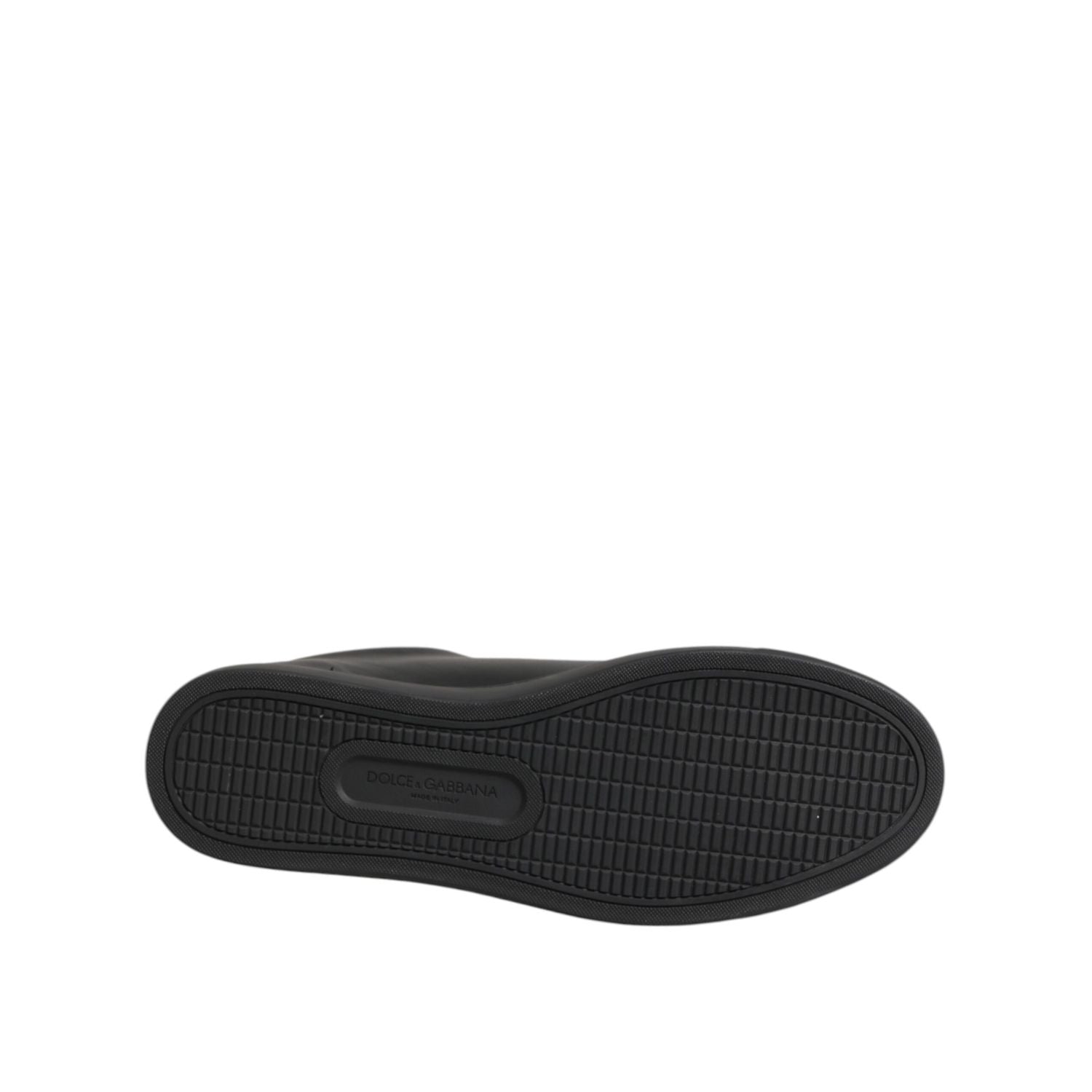 Dolce & Gabbana Black Leather Crystal Heart Low Top Sneakers  Shoes