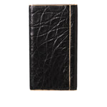 Dolce & Gabbana Black Leather Exotic 3000mAh Power Bank Charger USB with luxury skin-textured exterior.