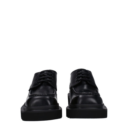 Dolce & Gabbana Black Leather Oxfords And Derbies