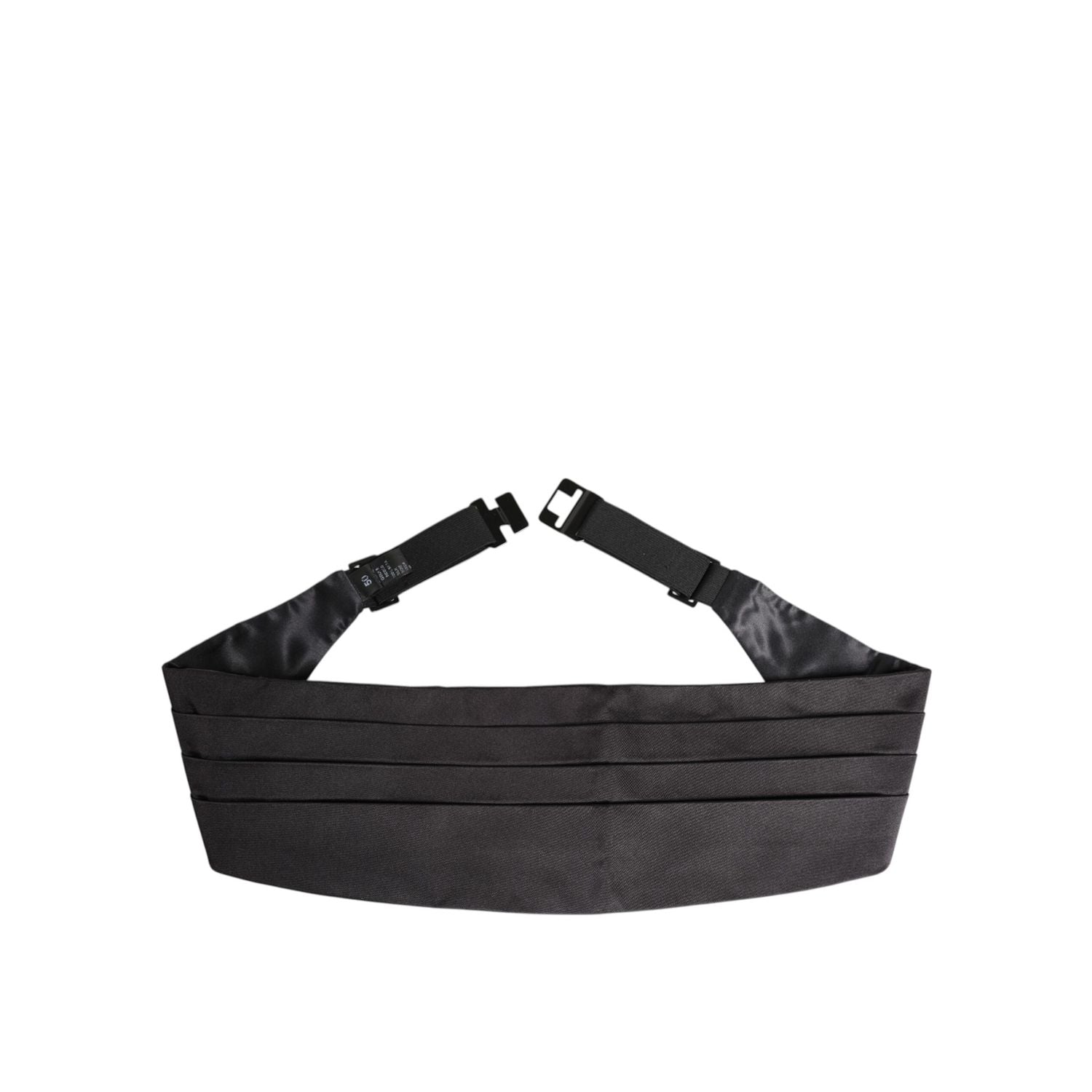 Dolce & Gabbana Black Men 100% Silk Belt Wide Waist Cummerbund