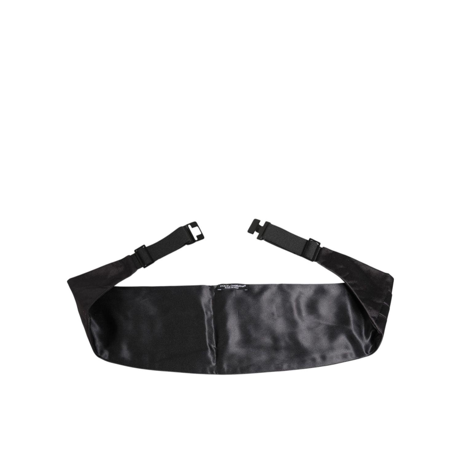 Dolce & Gabbana Black Men 100% Silk Belt Wide Waist Cummerbund