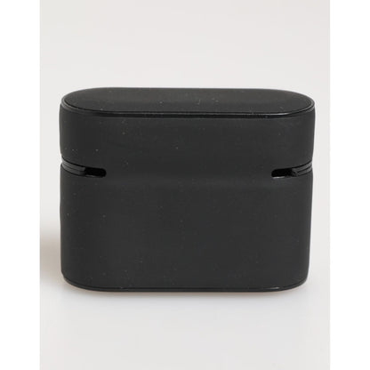 Dolce & Gabbana Black Mint Rubber Logo Embossed Accessory Airpods Case