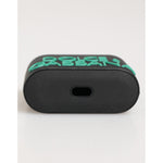 Dolce & Gabbana Black Mint Rubber Logo Embossed Accessory Airpods Case, durable with embossed DG logo, black and mint colors.
