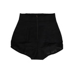 Dolce & Gabbana Black Nylon High Waist Short Panty Underwear front view