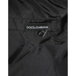 Dolce & Gabbana Black Nylon KING Sideband Men Boxer Shorts Swimwear with logo detail close-up.