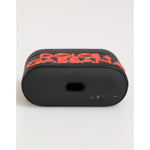 Dolce & Gabbana Black Orange Rubber Logo Embossed Accessory Airpods Case showing embossed DG logo.