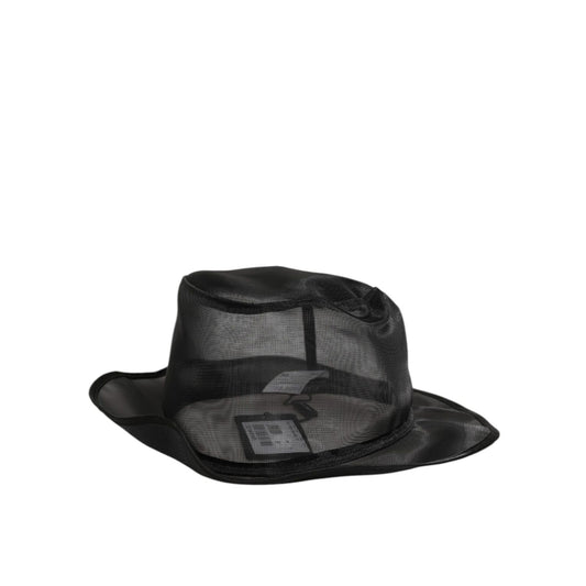 Dolce & Gabbana Black Silk Mesh Bucket Men Fisherman Cap Hat Dolce & Gabbana