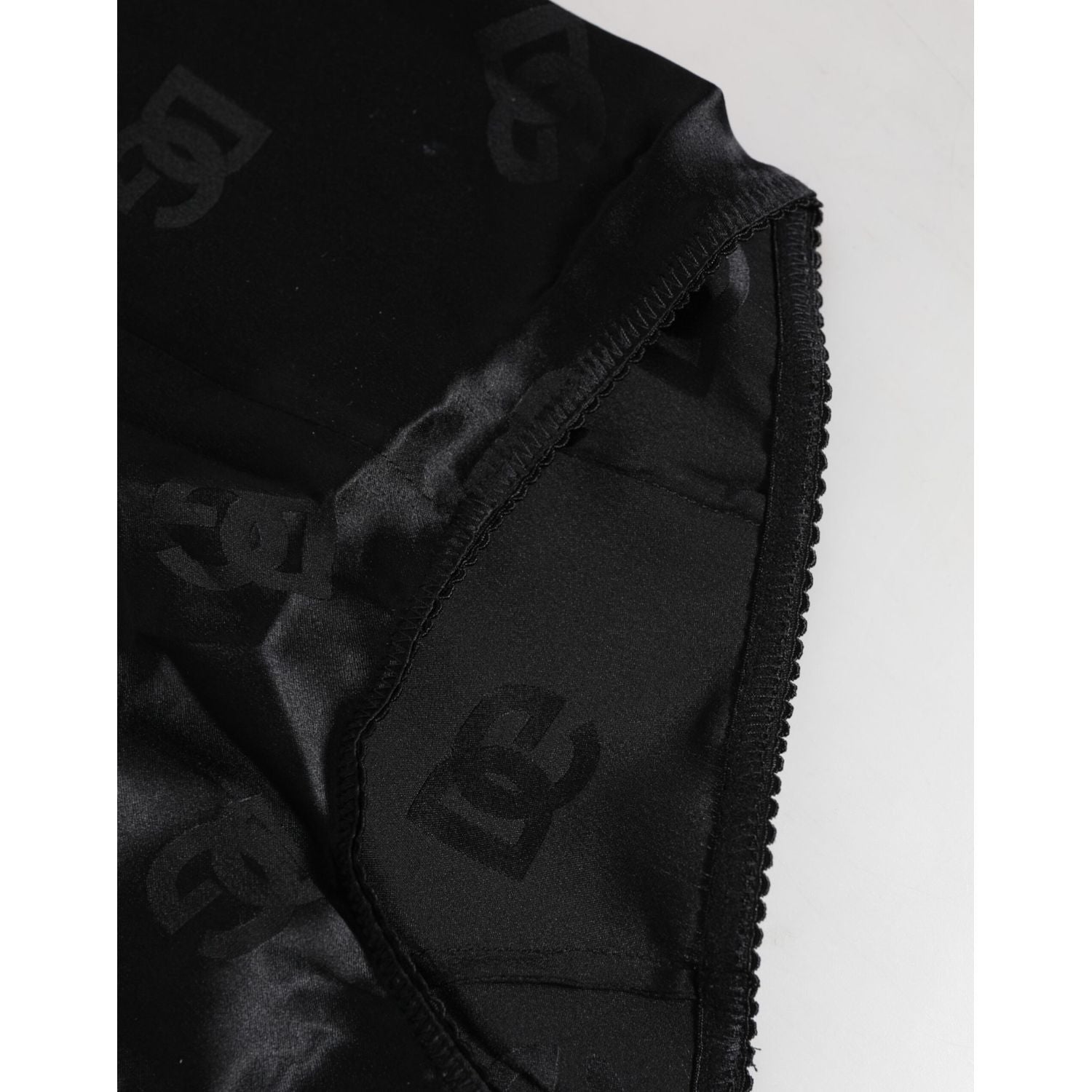 Dolce & Gabbana Black Silk Stretch High Waist Girdle Underwear