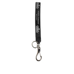 Dolce & Gabbana Black Silver Nylon DG Crown Men's Holder Keychain Keyring with logo and crown design in black and silver.
