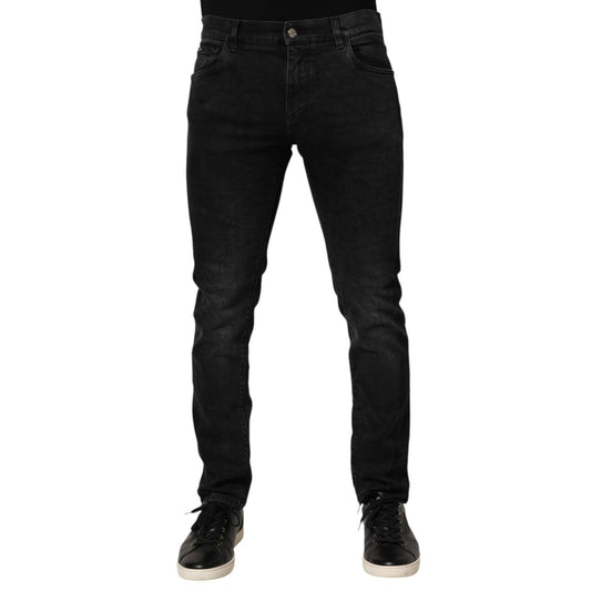 Dolce & Gabbana Black Slim Fit Stretch Men Denim Pants Jeans
