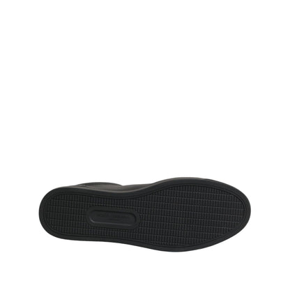 Sole view of Dolce & Gabbana Black Street Life Low Top Men Sneakers Shoes, featuring detailed tread pattern for comfort and style.