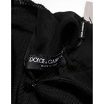 Dolce & Gabbana Black Viscose Turtle Neck Pullover Sweater close-up label showing Made in Italy craftsmanship.