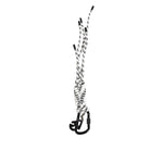 Dolce & Gabbana Black White Polyester Tape String DG Logo Keychain Keyring with logo engraved metal hardware in multicolor design.