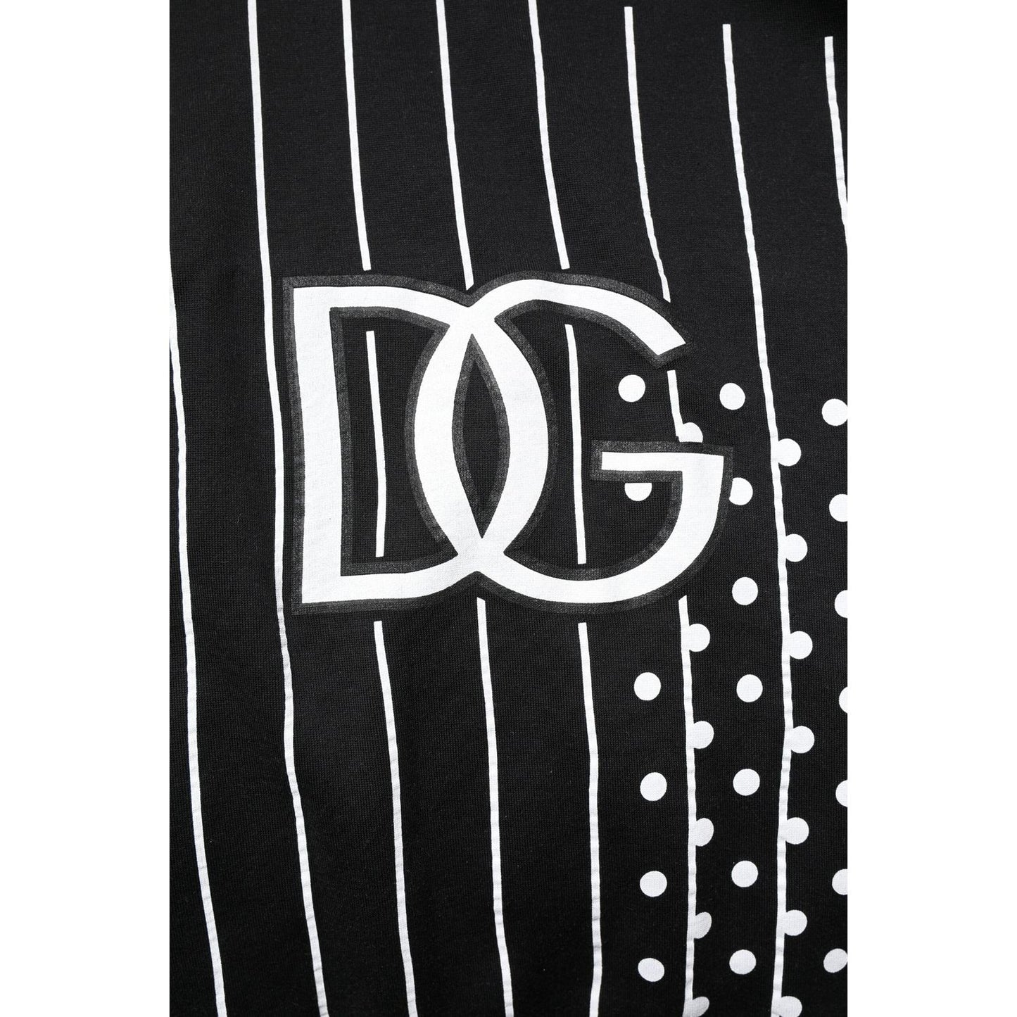 Dolce & Gabbana Black White Stripe Hooded Sweatshirt Sweater