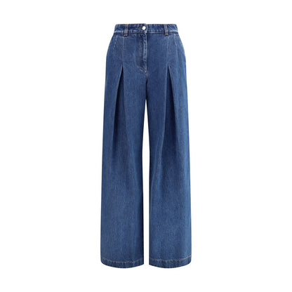 Dolce & Gabbana Blue Cotton Straight-Leg Jeans