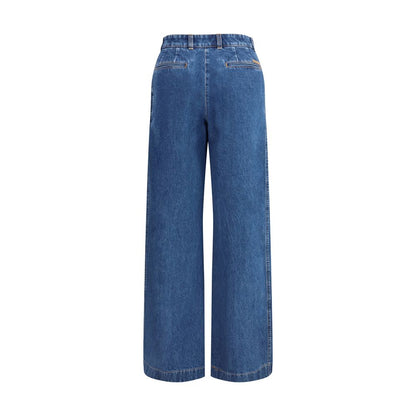 Dolce & Gabbana Blue Cotton Straight-Leg Jeans