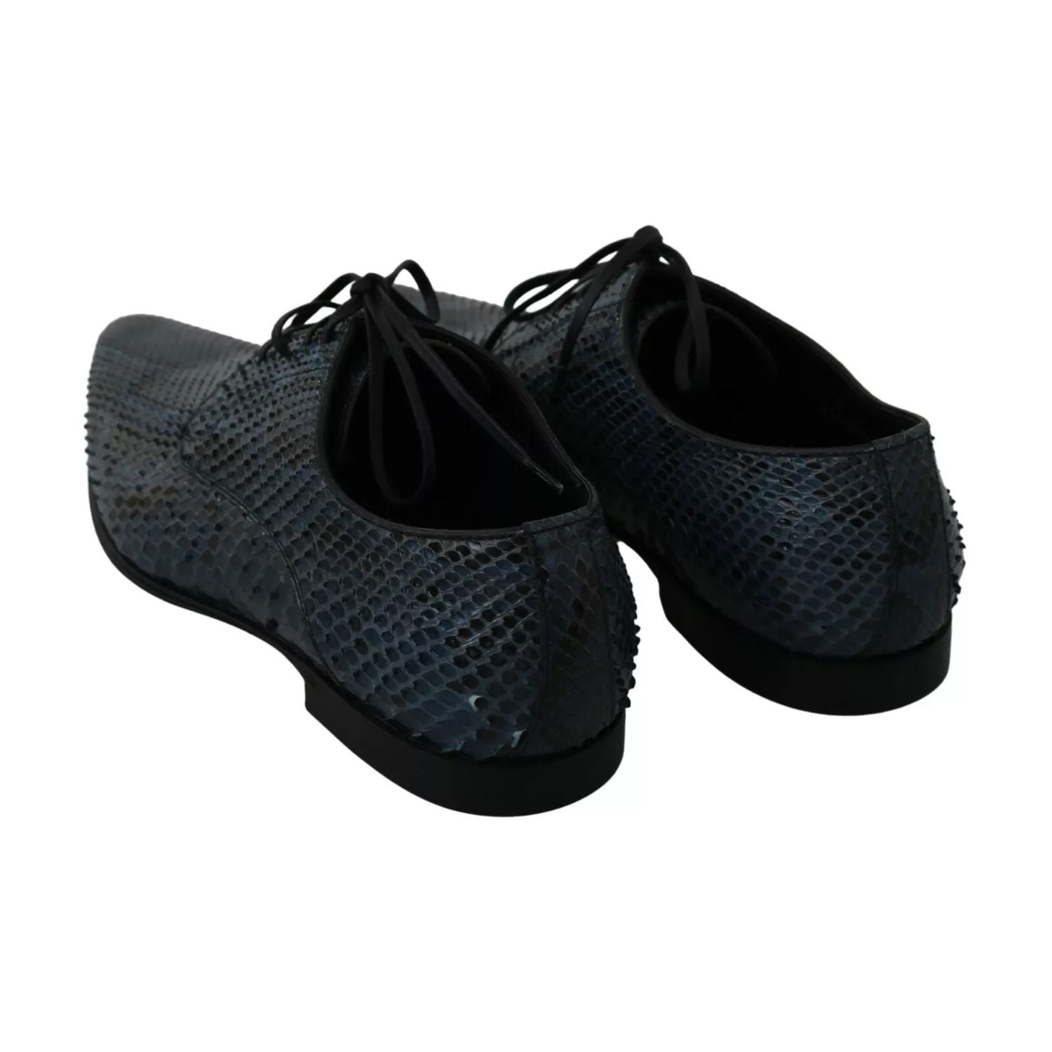 Dolce & Gabbana Blue Python Leather Snakeskin Shoes