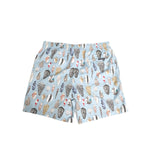 Dolce & Gabbana Blue Seashell Print Nylon Men Shorts Swimwear, stylish luxury beach shorts with colorful seashell design.