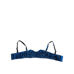 Dolce & Gabbana Blue Sequin Embellished Balconnet Bra Underwear with adjustable straps and shimmering detailing.