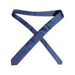 Dolce & Gabbana Blue Solid Silk Adjustable Necktie Tie, 100% silk, 6cm width, luxurious men's accessory, made in Italy.