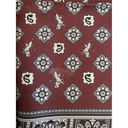 Dolce & Gabbana Bordeaux Bandana Silk Square Handkerchief Scarf