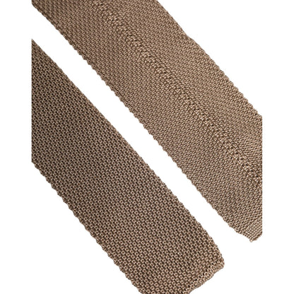 Dolce & Gabbana Brown Silk Adjustable Necktie Tie