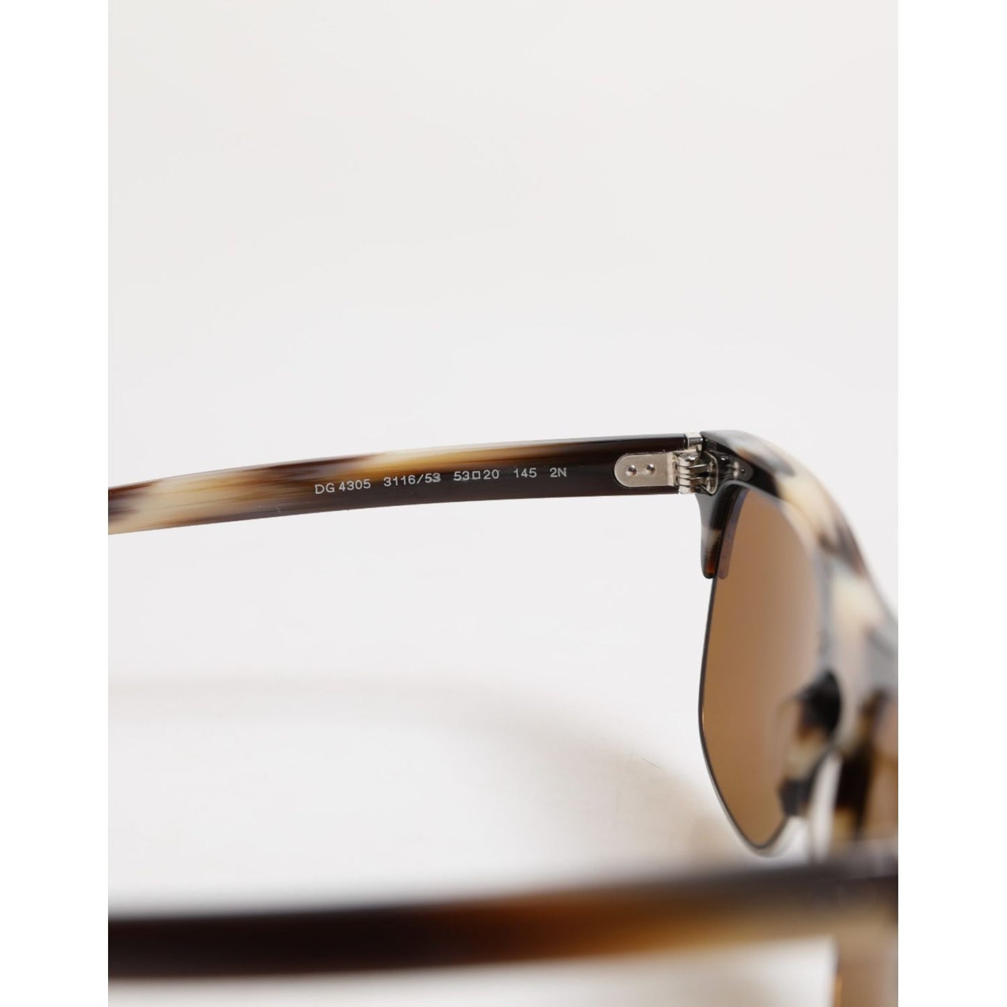 Dolce & Gabbana Brown Striped Acetate Square DG4305 Eyewear Sunglasses