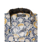 Dolce & Gabbana Cream Cotton Silk Hawaii Scallop Shell Print Shirt with elegant design